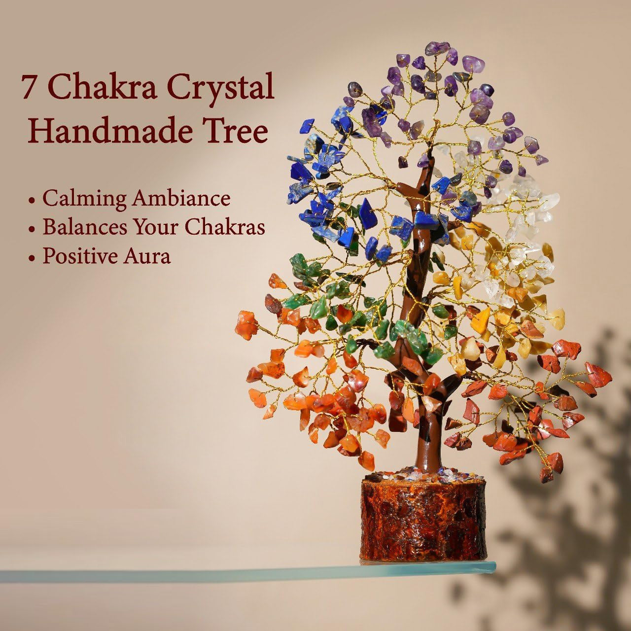 7 Chakra Gemstone Tree of life, Healing Stone for Gift and House Decor With Tree of life Pendant spiritual gifts for women