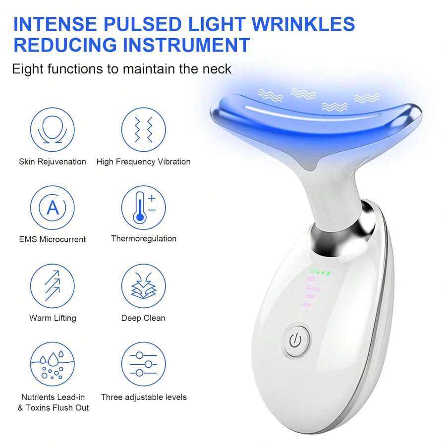 Professional LED Micro-Current Massager – Anti-Wrinkle & Skin Tightening Device for Face & Neck