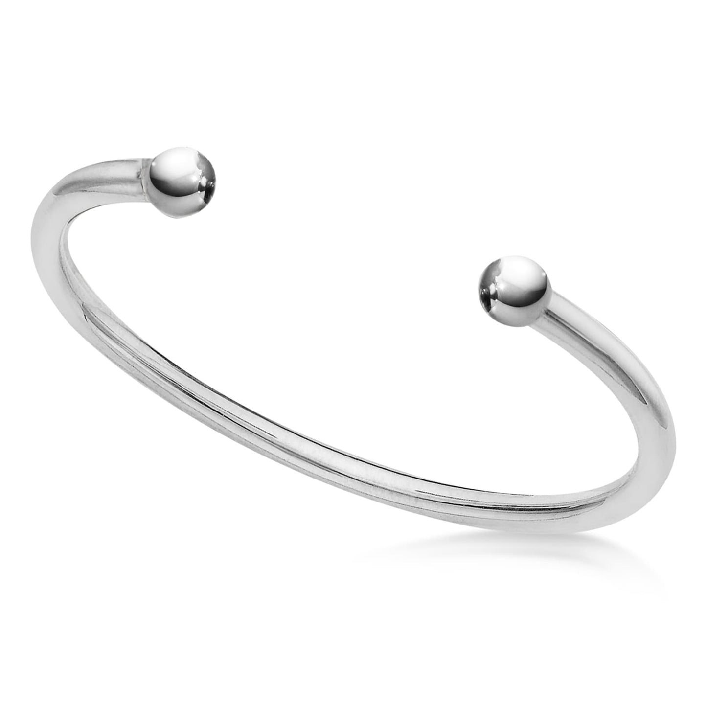 Swanery Sterling Silver Torque Bangle For Ladies (5mm)
