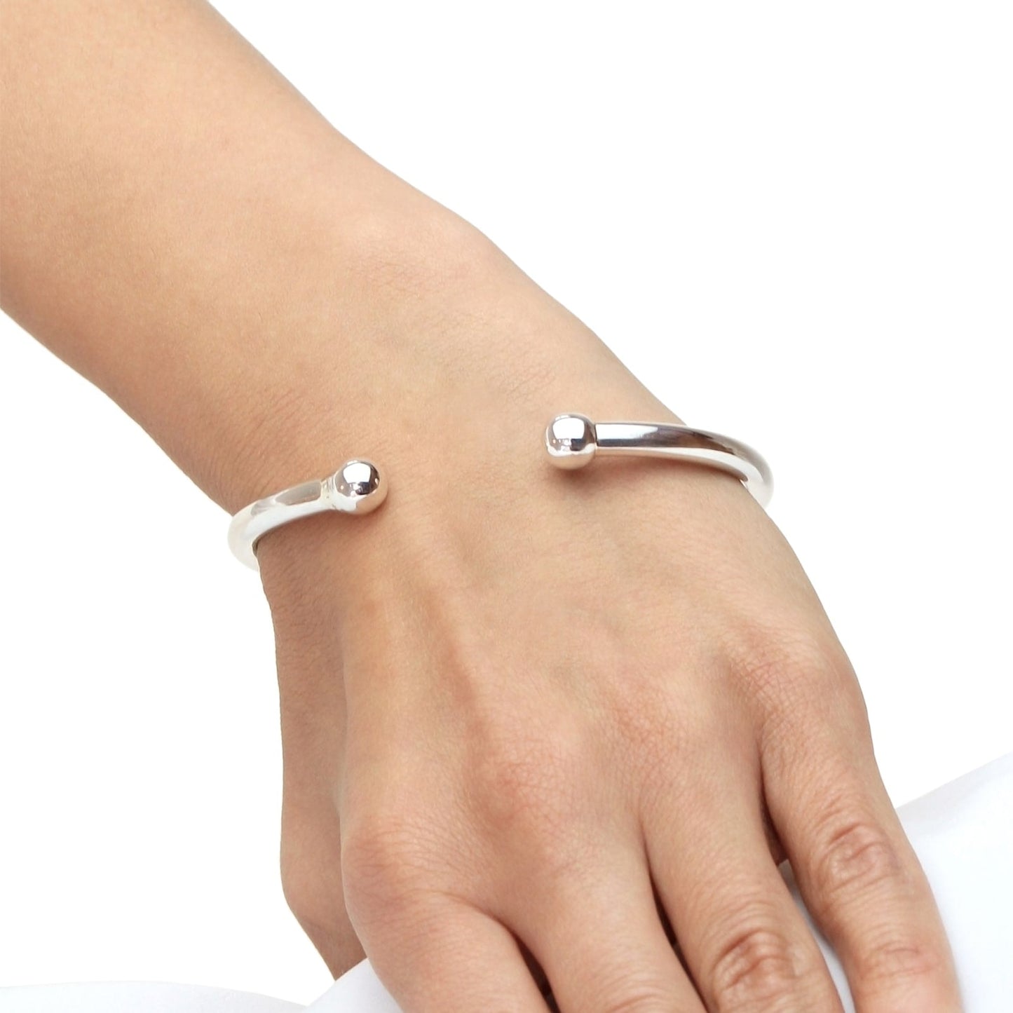 Swanery Sterling Silver Torque Bangle For Ladies (5mm)