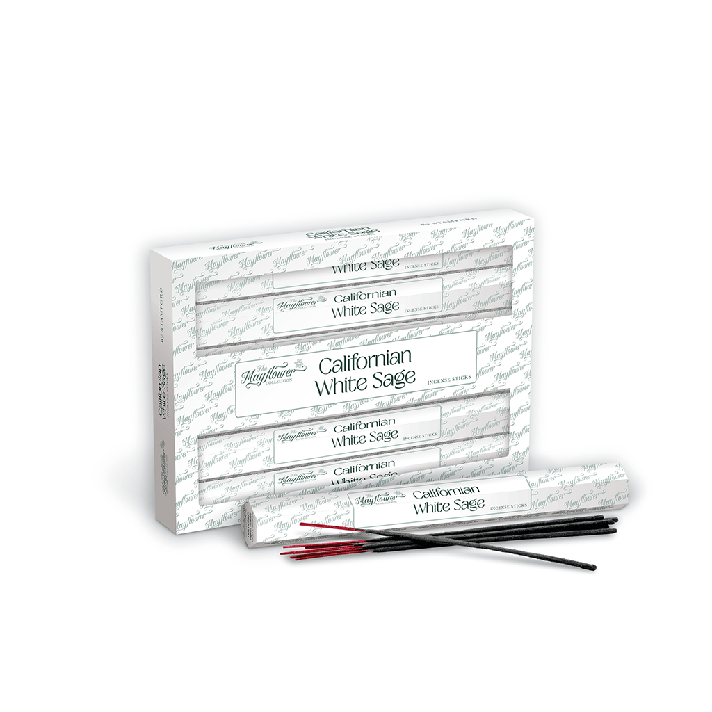 Stamford Mayflower Premium Hex Incense Sticks - White Sage (120 Incense Sticks) - Swanery