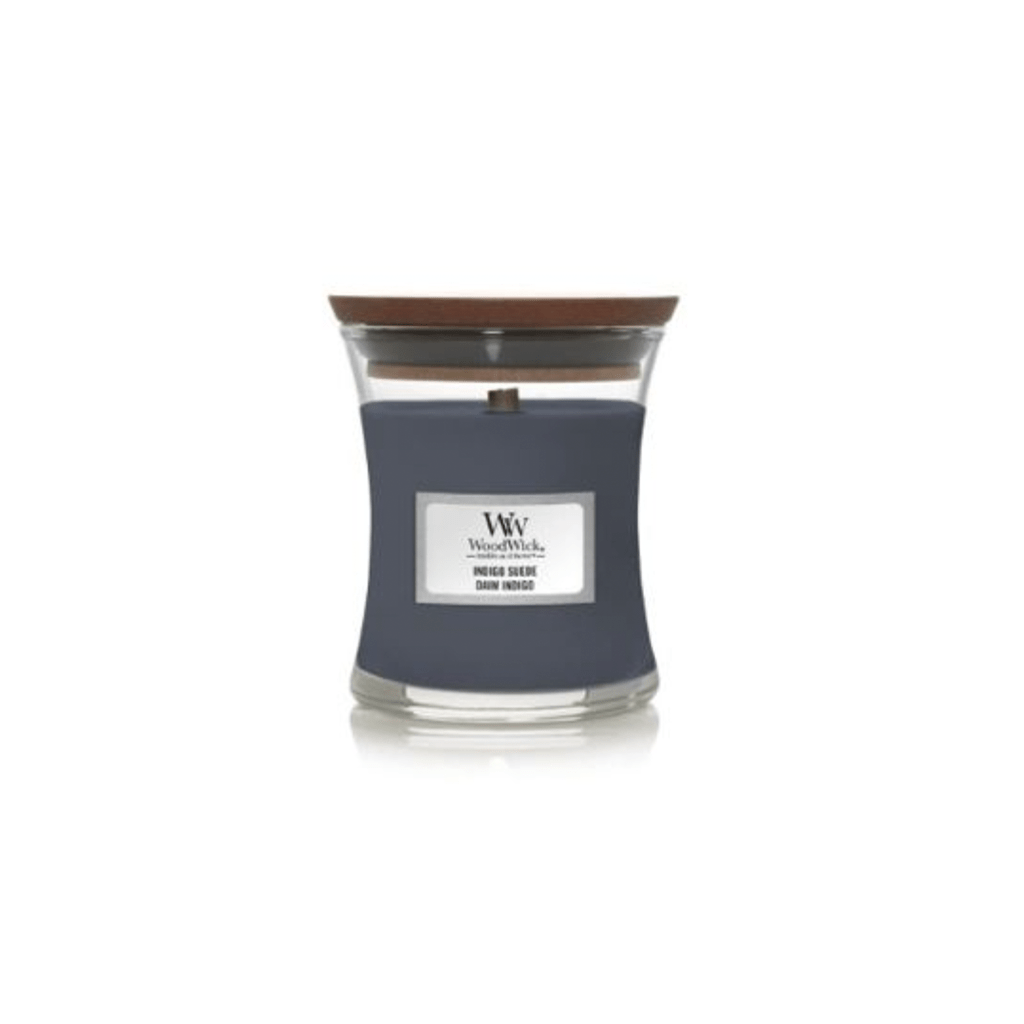 Woodwick Indigo Suede Mini Hourglass Candle - Swanery
