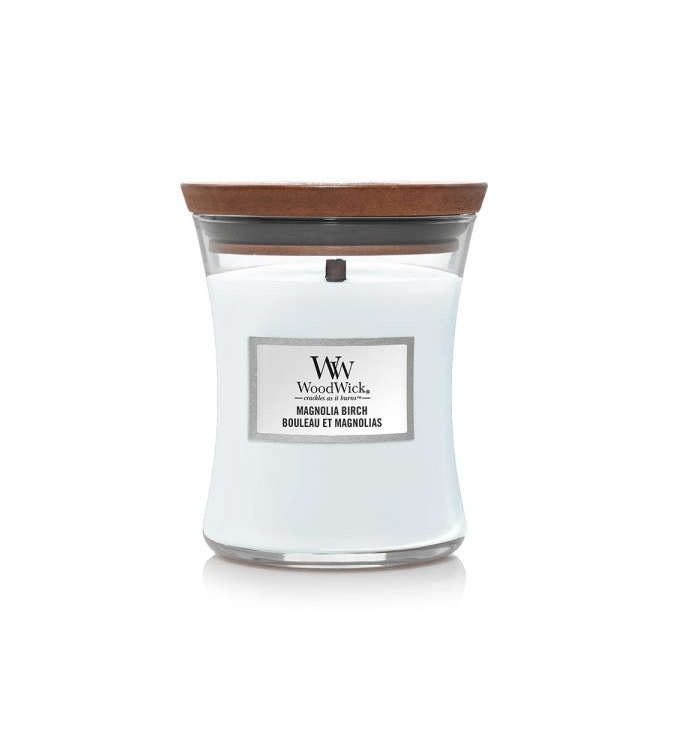 Woodwick Magnolia Birch Medium Hourglass Candle - Swanery