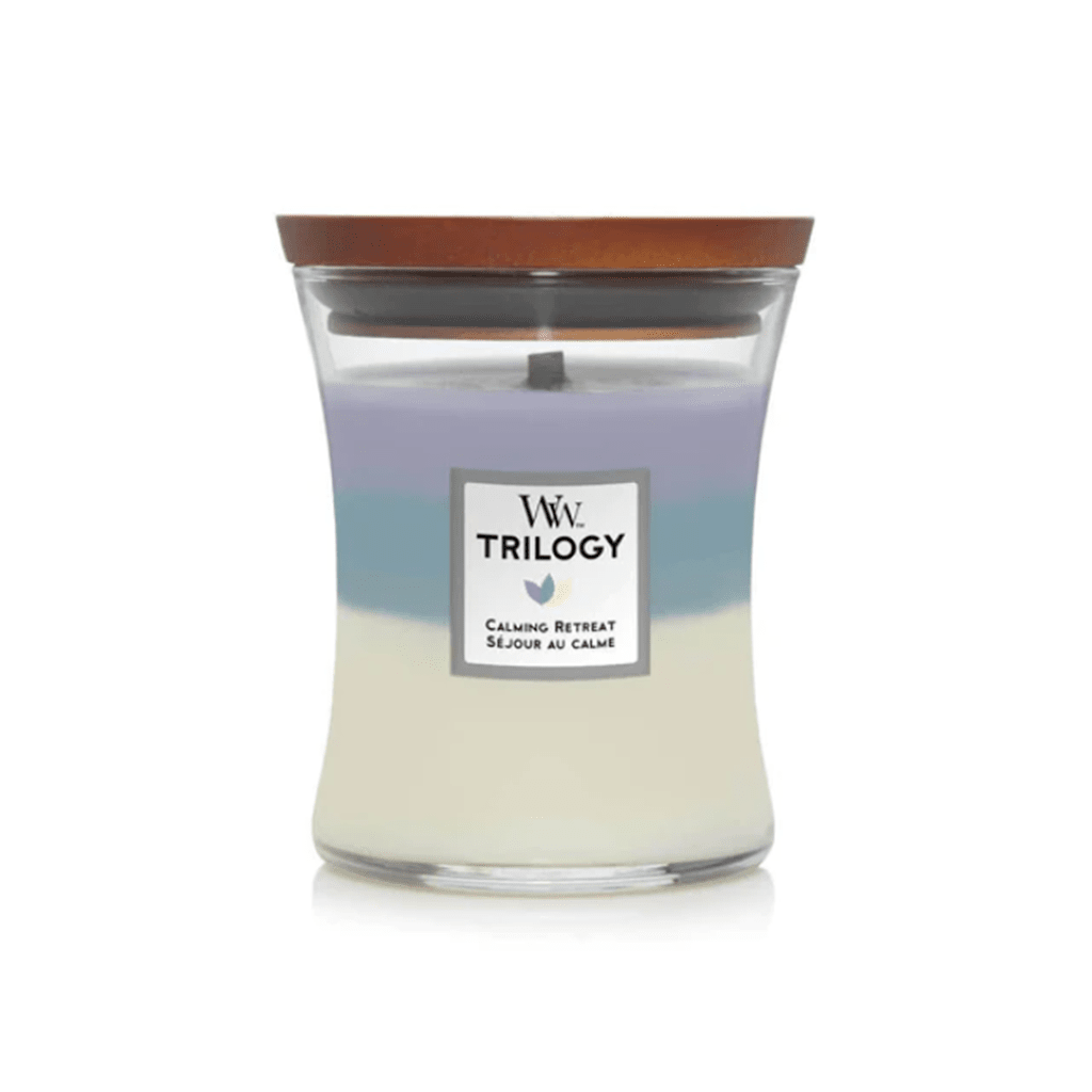 Woodwick Trilogy Calming Retreat Medium Jar Candle - Swanery