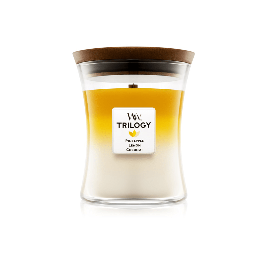 Woodwick Trilogy Fruits of Summer Medium Jar Candle - Swanery