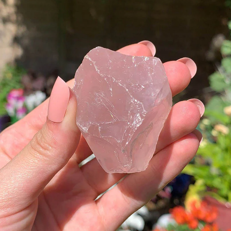 Raw Rose Quartz Crystal | Pink Gemstone