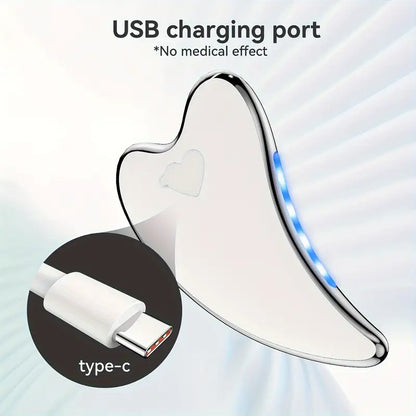 Lymphatic Drainage Electric Gua Sha Massager – Heat, Light & Vibration Therapy for Glowing Skin