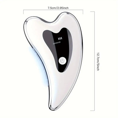Lymphatic Drainage Electric Gua Sha Massager – Heat, Light & Vibration Therapy for Glowing Skin