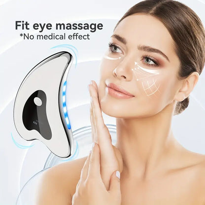 Lymphatic Drainage Electric Gua Sha Massager – Heat, Light & Vibration Therapy for Glowing Skin