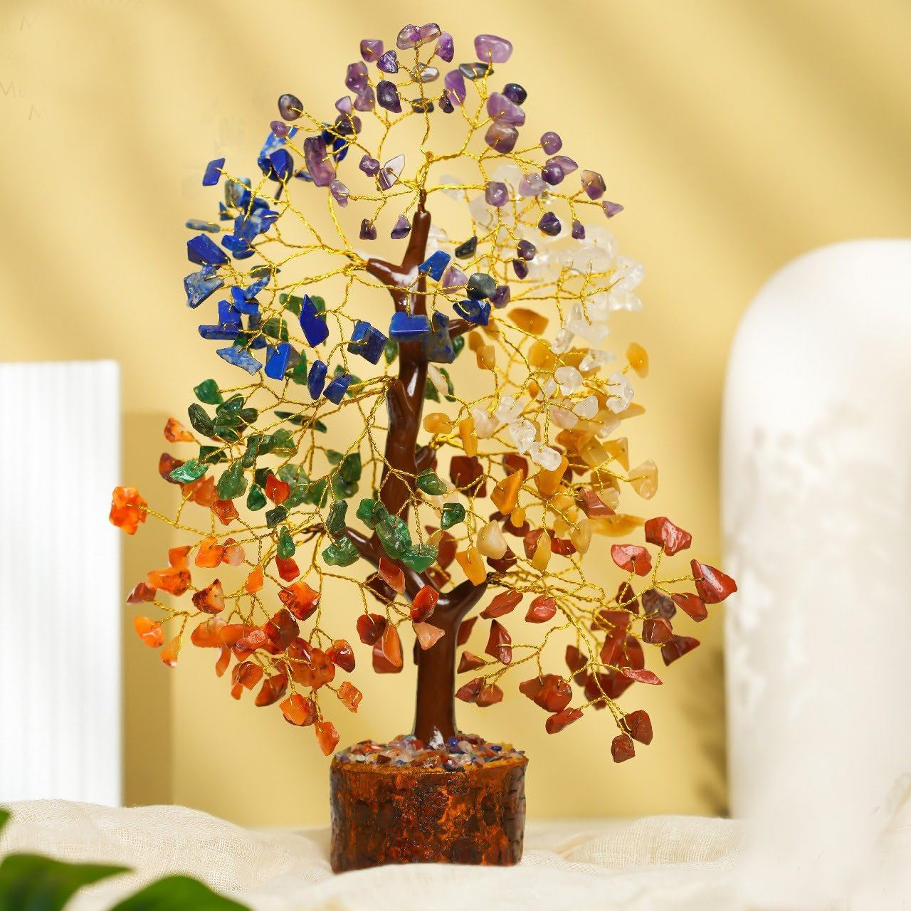 7 Chakra Gemstone Tree of life, Healing Stone for Gift and House Decor With Tree of life Pendant spiritual gifts for women