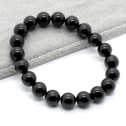 Black bracelet for Men Natural Black Tourmaline Bracelet