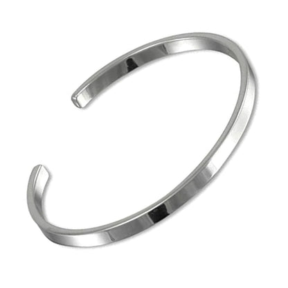 Swanery Men's 925 Sterling Silver Torque Bangle – Handmade Solid Silver Cuff Bracelet For Men
