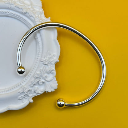 Swanery Sterling Silver Torque Bangle For Ladies (5mm)
