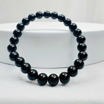 Black bracelet for Men Natural Black Tourmaline Bracelet