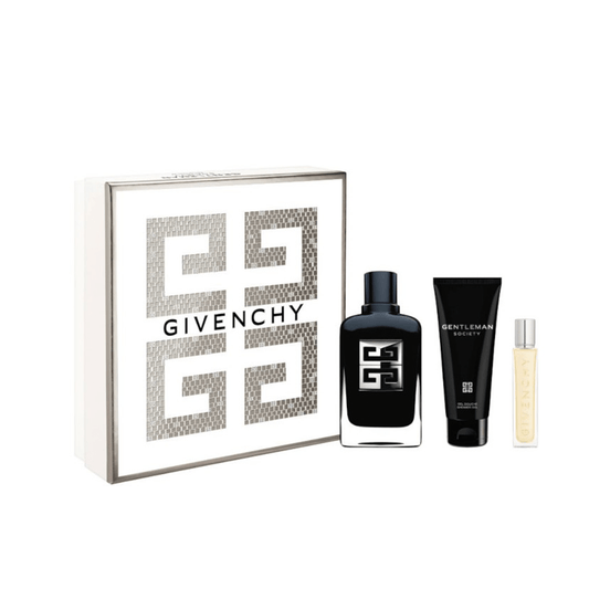 Givenchy Gentleman Society Eau de Parfum Men's Aftershave Gift Set Spray (100ml) with 75ml Shower Gel and 12.5ml Travel Spray - Swanery