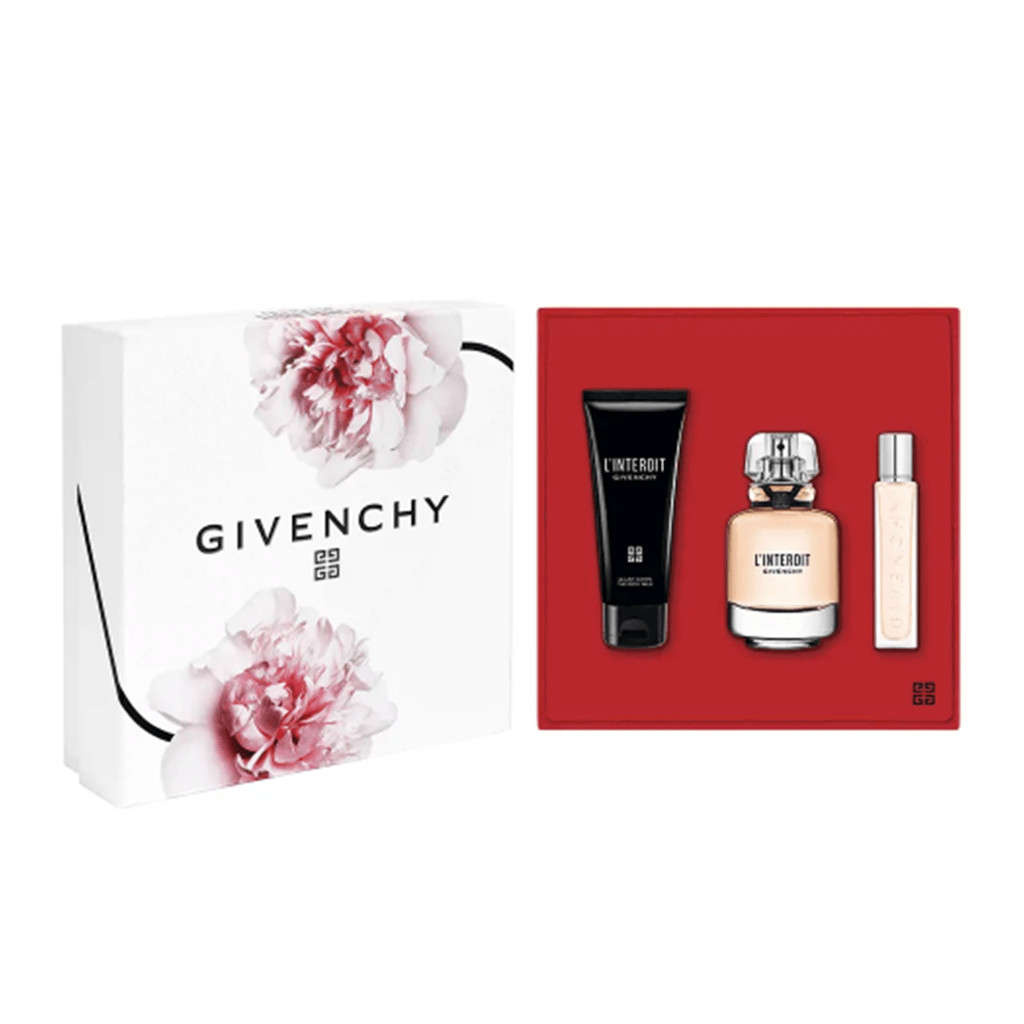 Givenchy L'Interdit Eau de Parfum Women's Perfume Gift Set Spray (80ml) with Body Lotion and 12.5ml EDP - Swanery