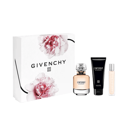 Givenchy L'Interdit Eau de Parfum Women's Perfume Gift Set Spray (80ml) with Body Lotion and 12.5ml EDP - Swanery