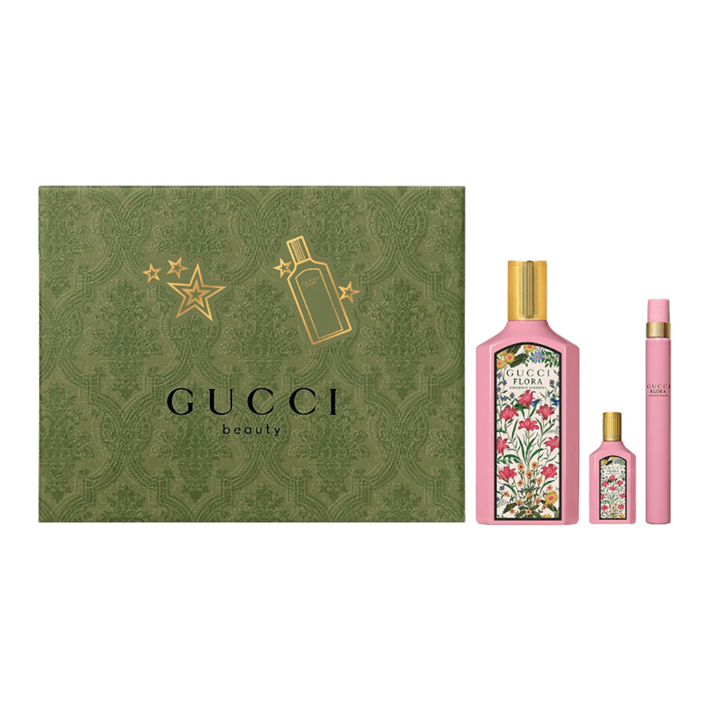 Gucci Flora Gorgeous Gardenia Eau de Parfum Women's Perfume Gift Set (100ml) with 10ml Pen Spray + 5ml EDP - Swanery