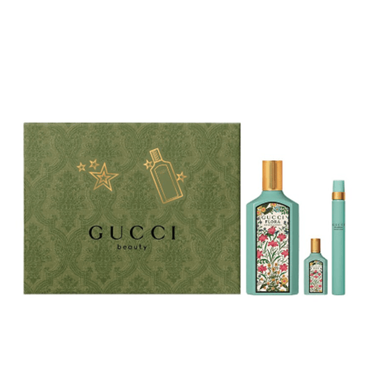 Gucci Flora Gorgeous Jasmine Eau de Parfum Women's Perfume Gift Set (100ml) with 10ml EDP Pen Spray and 5ml Splash - Swanery