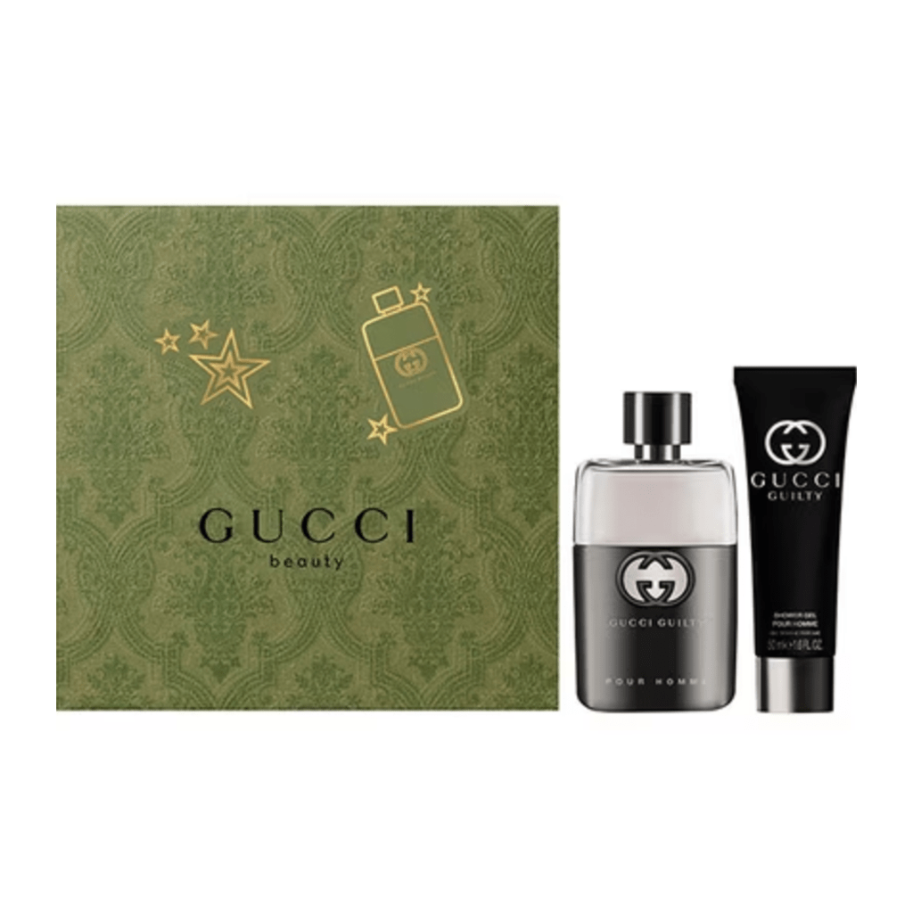 Gucci Guilty Pour Homme Aftershave Parfum Spray Gift Set (90ml) with Shower Gel and Deodorant Stick - Swanery