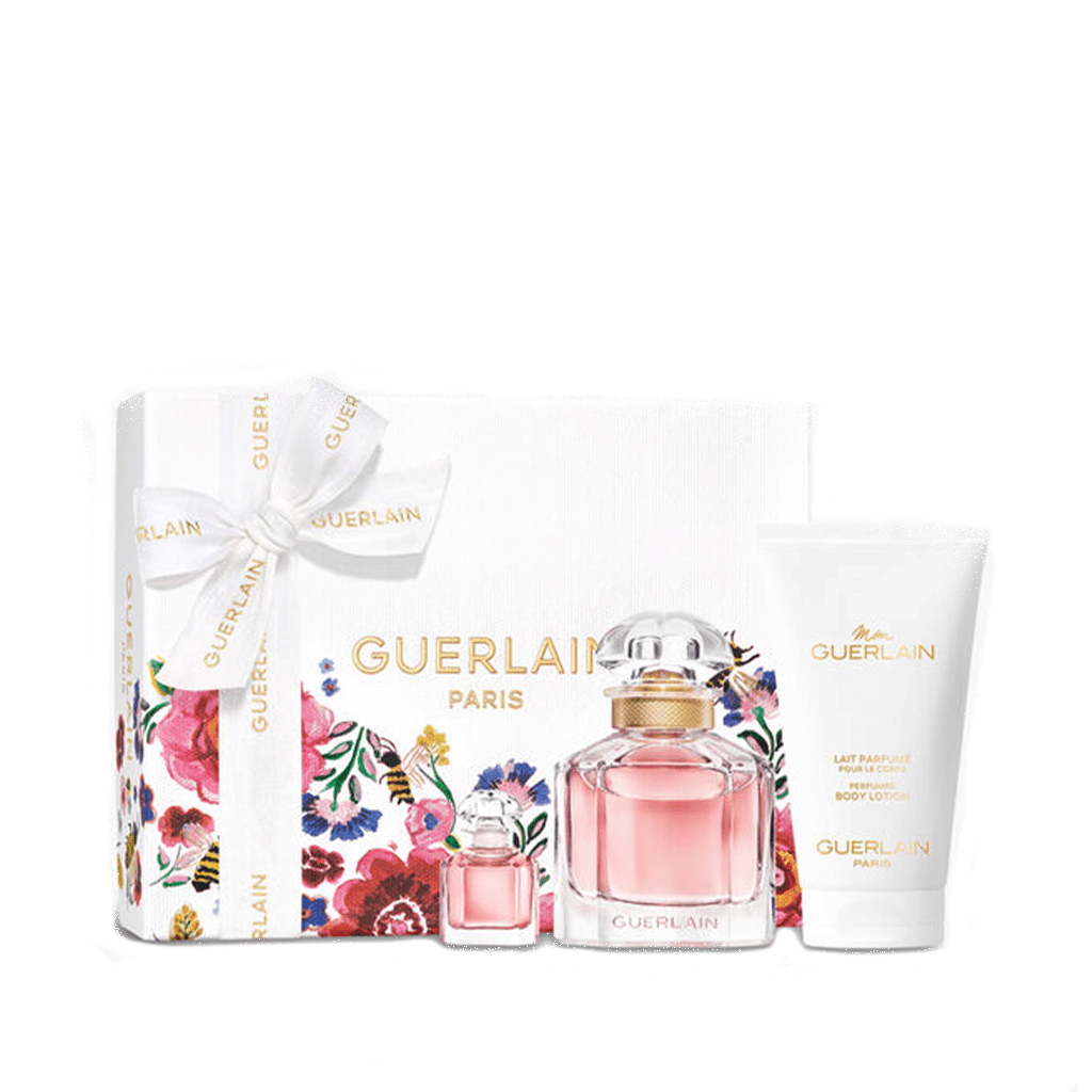 Guerlain Mon Guerlain Eau de Parfum Women's Perfume Gift Set Spray (50ml) with 75ml Body Lotion + 5ml EDP - Swanery