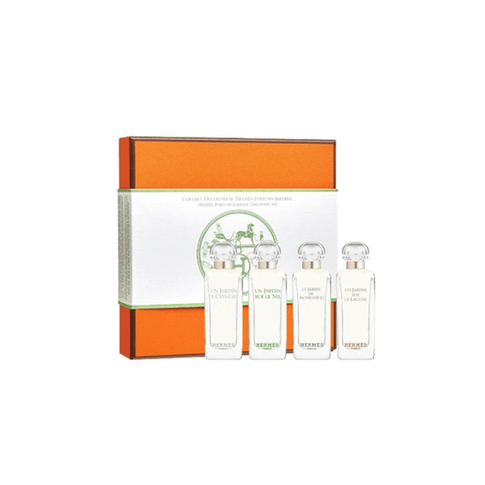 Hermes Jardins Unisex Fragrance Miniature Gift Set 4 x 7.5ml (Sur Le Nil, Sur La Lagune, A Cythere, De Monsier, ) - Swanery