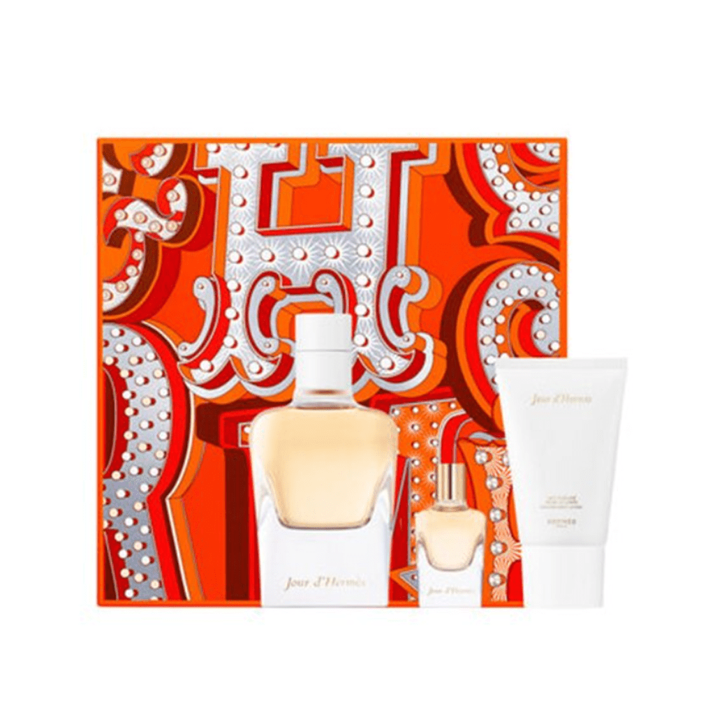 Hermes Jour D'Hermes Eau de Parfum Women's Perfume Gift Set Spray (50ml) with 30ml Body Lotion + 7.5ml EDP - Swanery