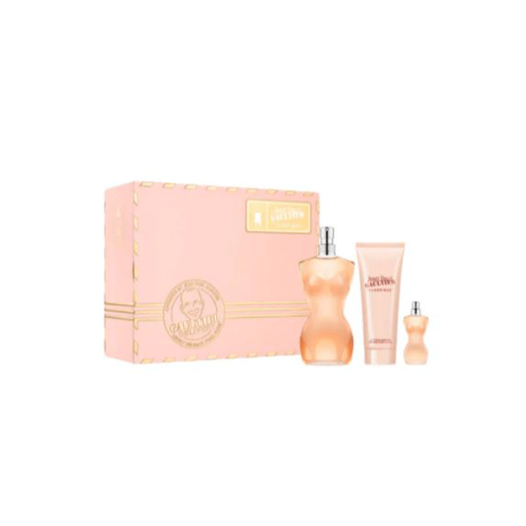 Jean Paul Gaultier Classique Eau de Toilette Women's Gift Set Spray (100ml) with Body Lotion & 6ml EDT - Swanery