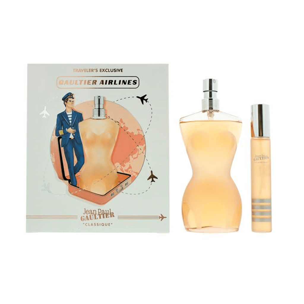 Jean Paul Gaultier Classique Eau de Toilette Women's Perfume Gift Set Spray (100ml) with 20ml EDT - Swanery