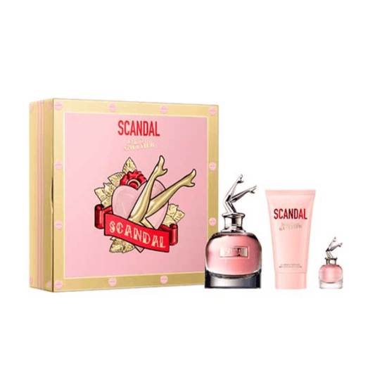 Jean Paul Gaultier Scandal Eau de Parfum Women's Perfume Gift Set Spray (80ml) with Body Lotion & 6ml EDP - Swanery