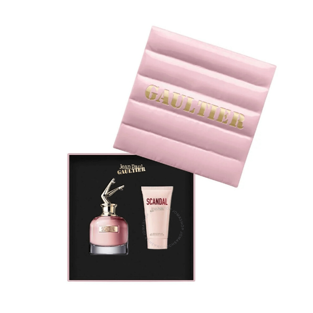 Jean Paul Gaultier Scandal Eau de Parfum Women's Perfume Gift Set Spray (80ml) with Body Lotion - Swanery