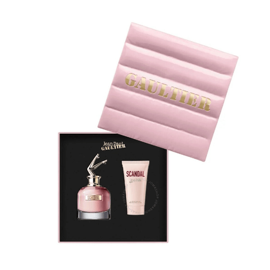 Jean Paul Gaultier Scandal Eau de Parfum Women's Perfume Gift Set Spray (80ml) with Body Lotion - Swanery