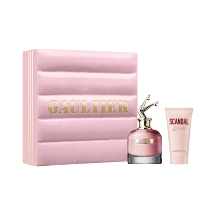 Jean Paul Gaultier Scandal Eau de Parfum Women's Perfume Gift Set Spray (80ml) with Body Lotion - Swanery