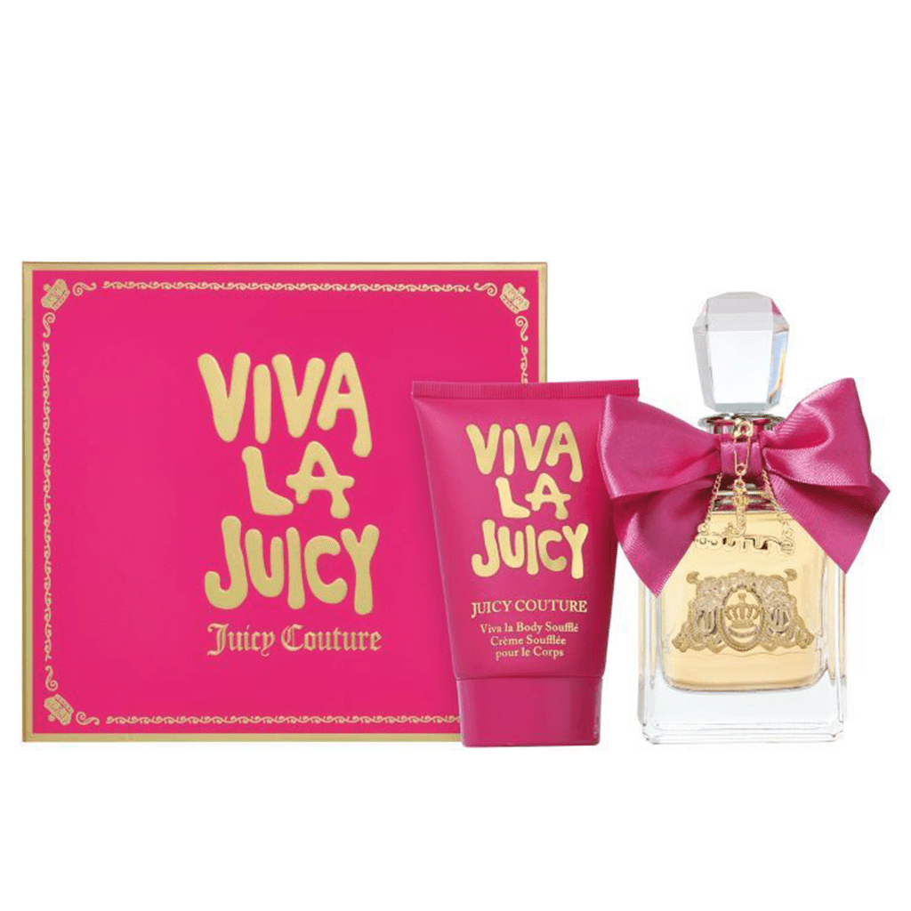 Juicy Couture Viva La Juicy Eau de Parfum Women's Perfume Gift Set Spray (100ml) with 125ml Body Souffle - Swanery