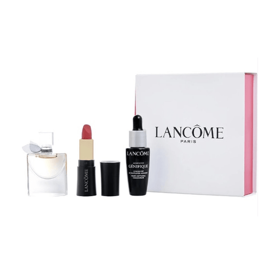 Lancome La Vie Est Belle Eau de Parfum Women's Perfume Spray Gift Set (4ml) with Serum + L'absolu Rouge Lipstick - Swanery