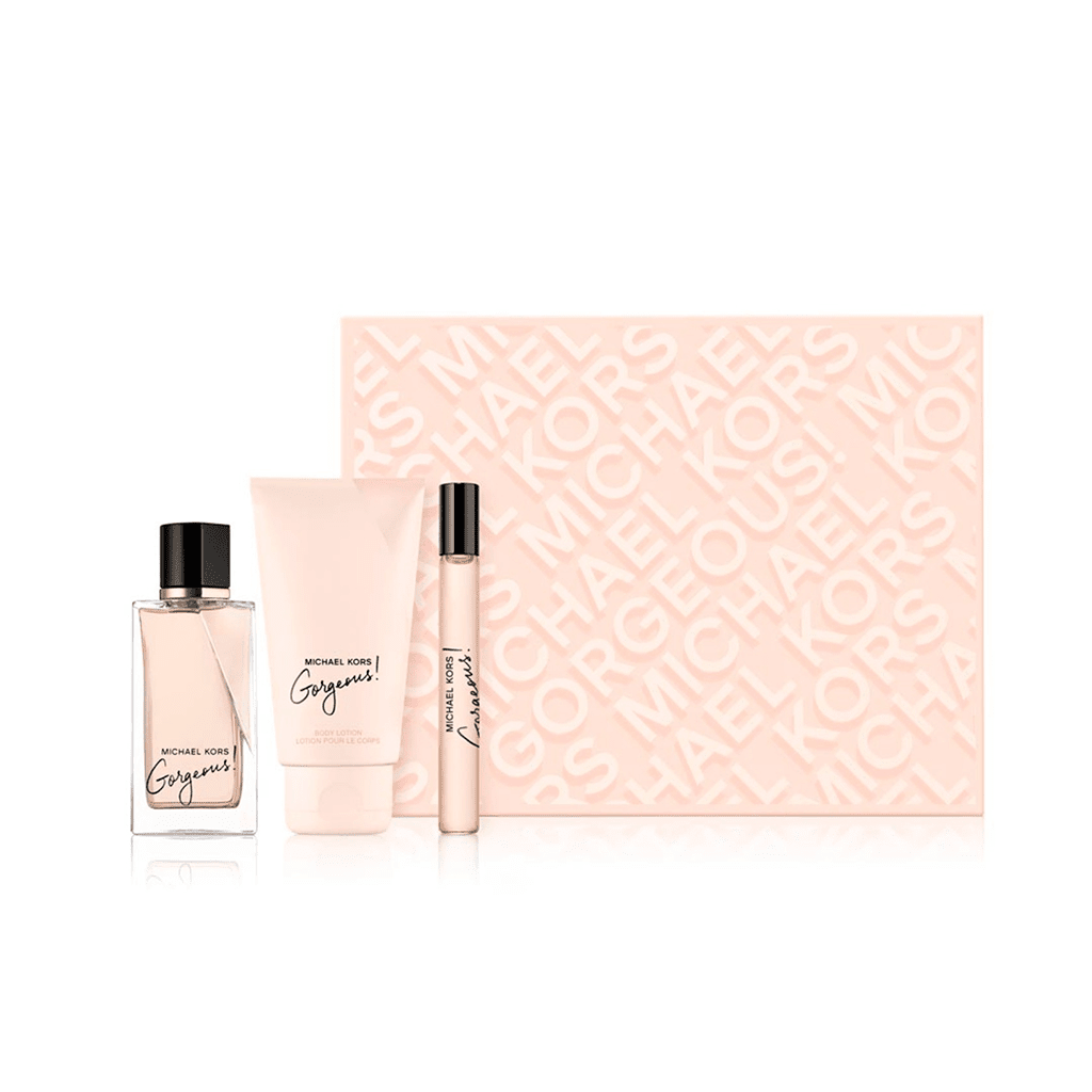 Michael Kors Gorgeous Eau de Parfum Women's Perfume Gift Set Spray (100ml) with Body Lotion & 10ml EDP - Swanery