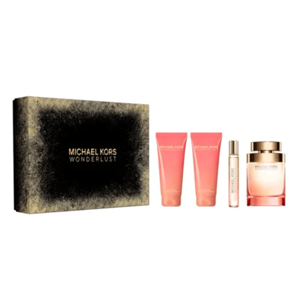 Michael Kors Wonderlust Eau de Parfum Women's Perfume Spray Gift Set (100ml) with 100ml Shower Gel, 100ml Body Lotion + 10ml EDP - Swanery