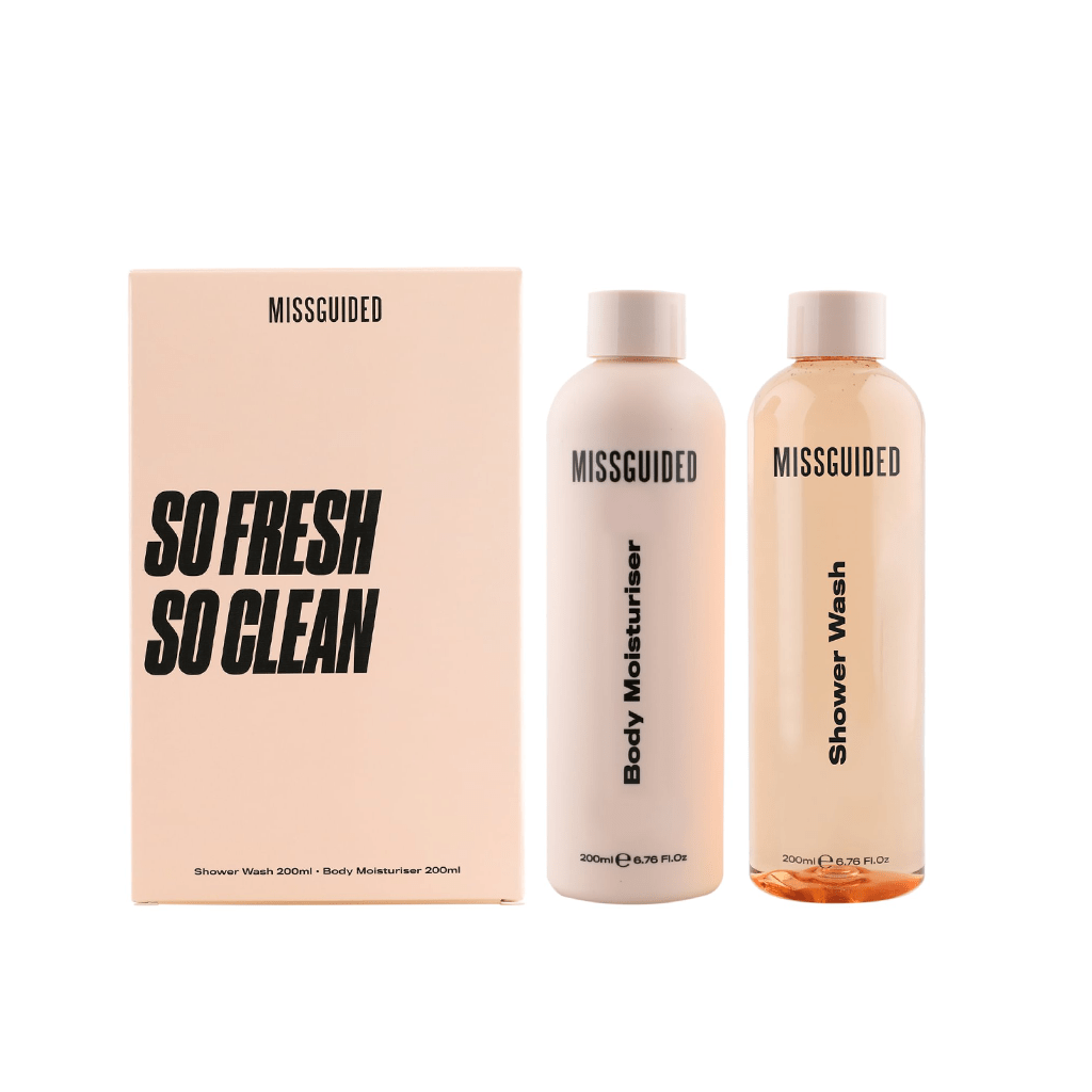 Missguided So Fresh So Clean Bath & Body Gift Set (Shower Gel 200ml + Body Moisturiser 200ml) - Swanery