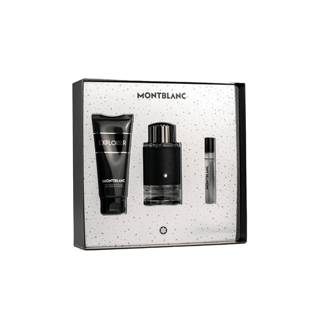 Mont Blanc Explorer Gift Set Eau de Parfum Men's Aftershave Gift Set Spray (100ml) with 100ml Shower Gel + 7.5ml EDP - Swanery