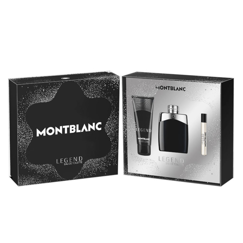 Mont Blanc Legend Eau de Toilette Men's Aftershave Gift Set Spray (100ml) with 100ml Shower Gel + 7.5ml EDT - Swanery