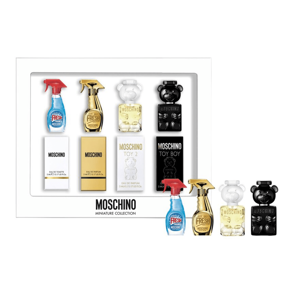 Moschino Miniature's Fragrance Gift Set 4 x 5ml (Fresh Couture EDT + Fresh Gold EDP + Toy 2 EDP + Toy Boy EDP) - Swanery