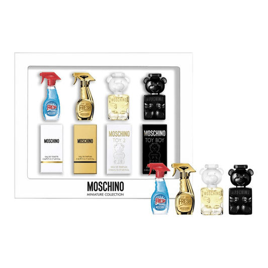 Moschino Miniature's Fragrance Gift Set 4 x 5ml (Fresh Couture EDT + Fresh Gold EDP + Toy 2 EDP + Toy Boy EDP) - Swanery