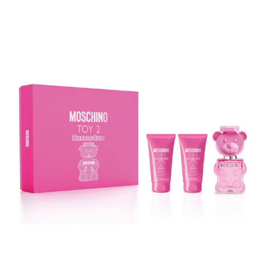 Moschino Toy 2 Bubble Gum Eau de Toilette Women's Gift Set Spray (50ml) with Shower Gel and Body Lotion - Swanery