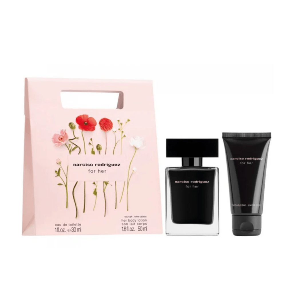 Narciso Rodriguez For Her Eau de Toilette Women's Perfume Gift Set Spray (30ml) with Body Lotion - Swanery