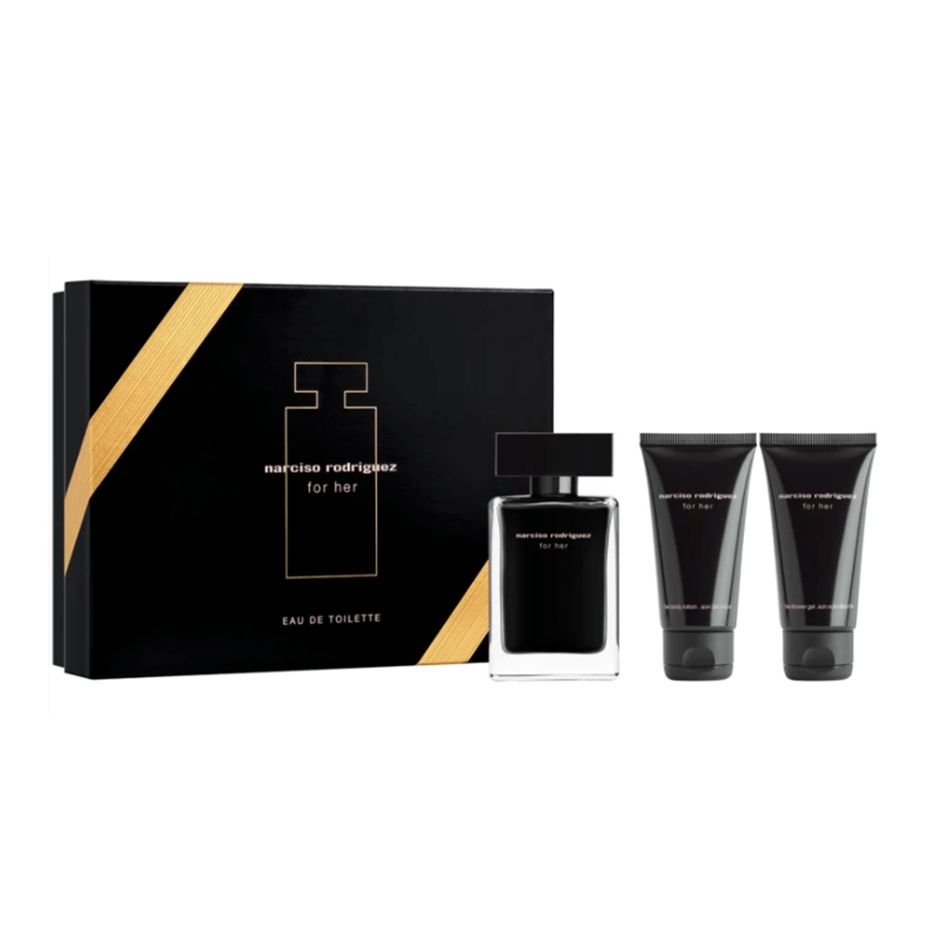 Narciso Rodriguez Her Eau de Toilette Gift Set (50ml) with Shower Gel and Body Lotion - Swanery