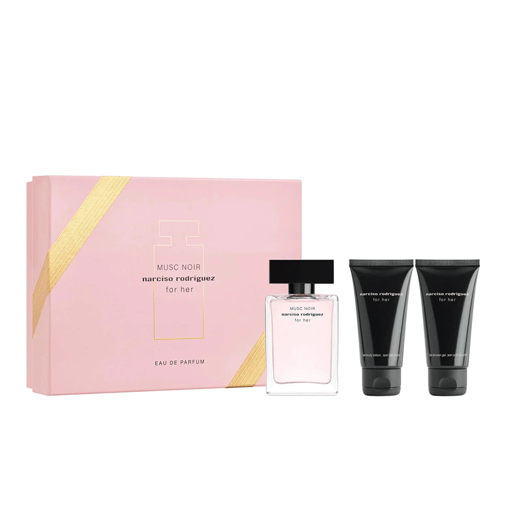 Narciso Rodriguez Musc Noir Eau de Parfum Gift Set (50ml) with 50ml Shower Gel and 50ml Body Lotion - Swanery