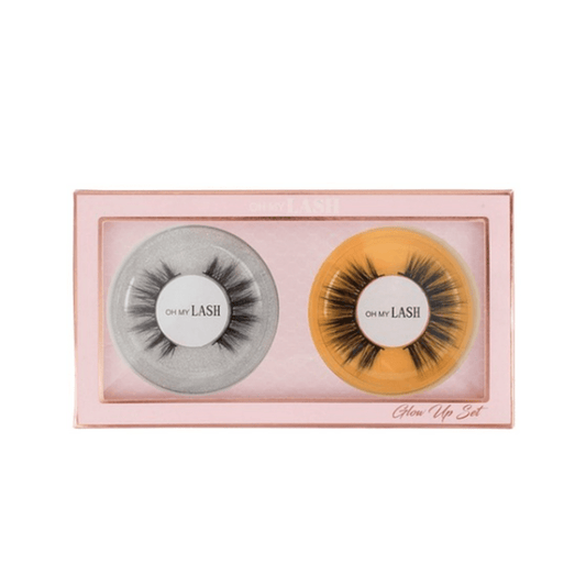 Oh My Lash Faux Mink Strip Lashes Glow Up Set 2 piece set - Swanery