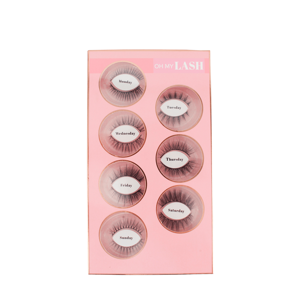 Oh My Lash Faux Mink Strip Lashes Monday - Sunday 7 piece set - Swanery