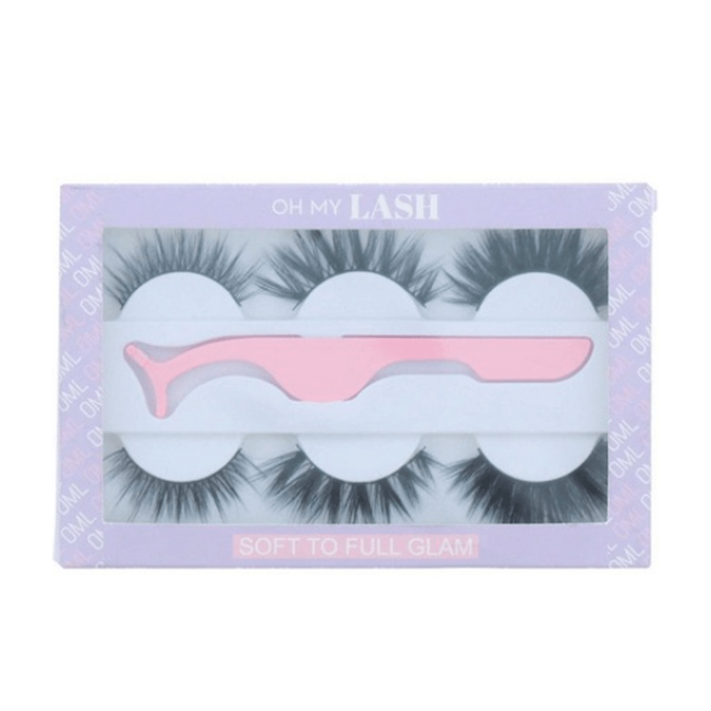 Oh My Lash Faux Mink Strip Lashes Soft to Full Glam 4 piece set - Swanery