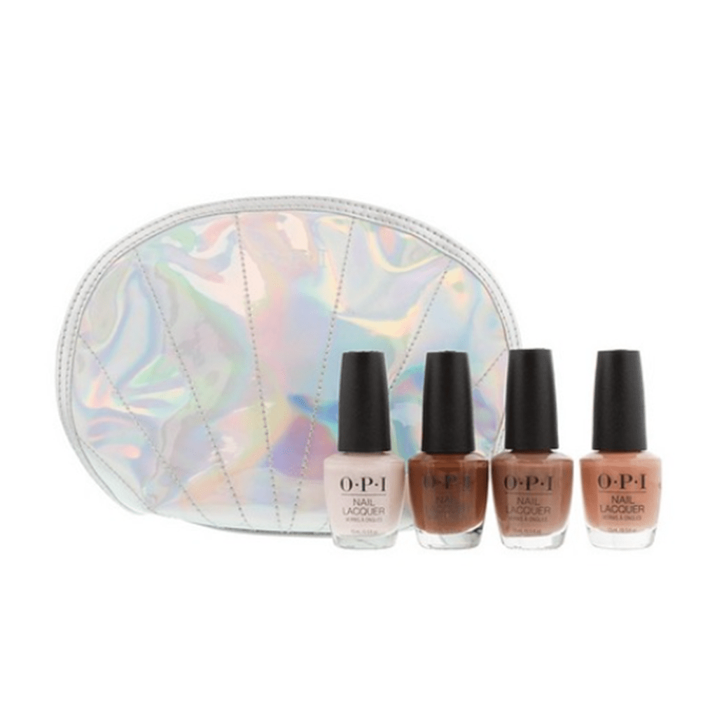 OPI Malibu Collection Nail Polish 5 Piece Gift Set (4 x 15ml) Nail Polish with Holographic Bag - Swanery